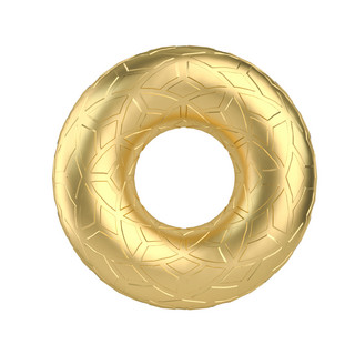 圆环圆环海报模板_黄金质感纹理圆环装饰