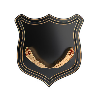 徽章nft海报模板_C4D黑金质感徽章元素