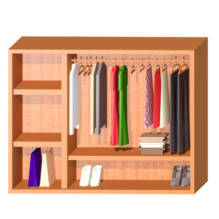 衣柜家具海报模板_3D家装木质衣柜