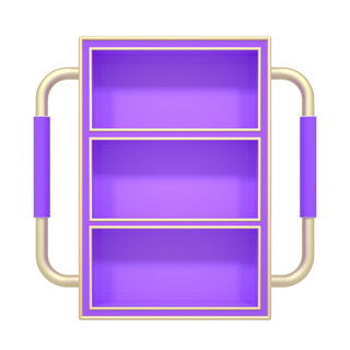 银行产品海报模板_C4D紫金色电商首页促销展台框产品框