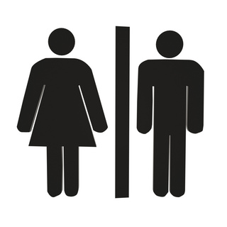 举手男女海报模板_男女厕所标志