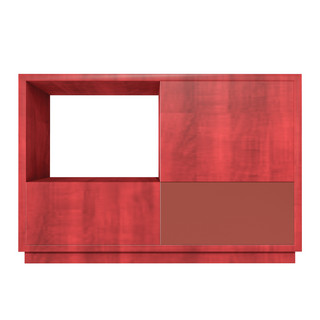 圆角木柜子海报模板_3D立体家装柜子