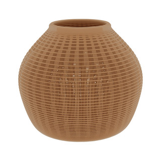 C4D立体空心装饰木质花瓶罐子