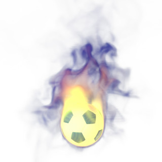 足球装饰图案海报模板_一个燃烧的火焰足球