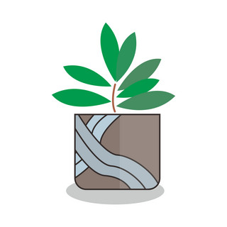 盆栽植物植物海报模板_卡通可爱盆栽植物可商用元素
