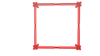 C4D春节红色中国风边框