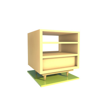 欧式家具家具海报模板_C4D床头柜家具床头柜
