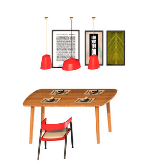 立体桌子海报模板_3D立体家装节餐桌