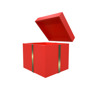 红色礼盒装饰图案