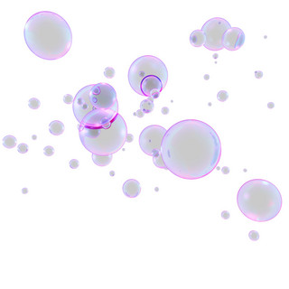 气泡透明海报模板_紫色透明气泡png