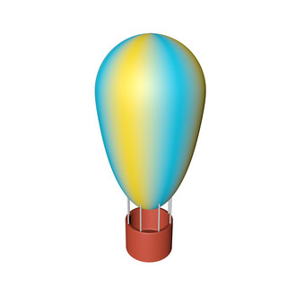 彩色的气球插画海报模板_彩色的漂亮热气球插画