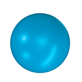 圆球立体海报模板_C4D青色通透圆球