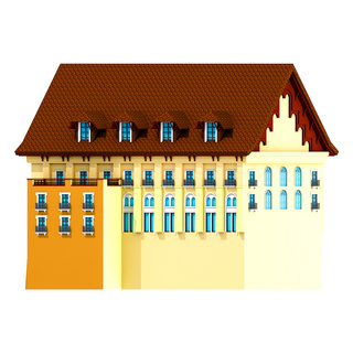 欧式房子海报模板_平面欧式房子建筑