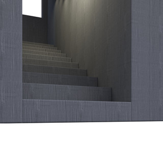 楼梯渲染海报模板_混领土质感的楼梯