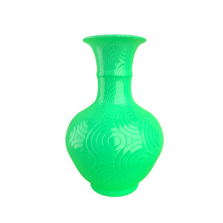绿色立体花瓶装饰