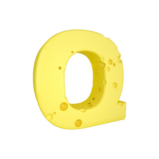C4D创意奶酪字母Q装饰