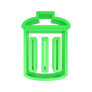 绿色环保立体海报模板_C4D绿色环保垃圾桶立体图标