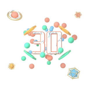 c4d情人节装饰海报模板_C4D多彩浪漫质感电商母亲节情人节30元优惠券装饰