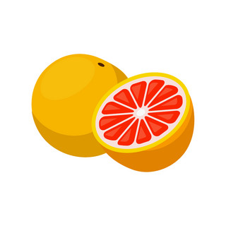橙子水果素材海报模板_西柚水果可商用元素