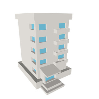 房子城市建筑海报模板_C4D房子3D模型PNG