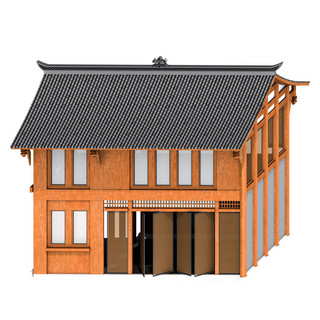 照相机结构海报模板_木质结构房子