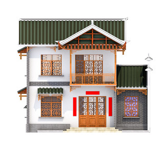 3D写实乡村楼房