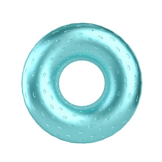 青色金属质感纹理圆环装饰
