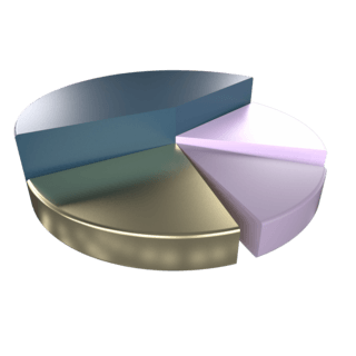 矢量扇形统计图装饰