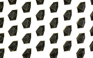 霸气卡通牛海报模板_3d立体简约霸气黑金陨石几何图形