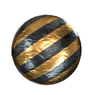 立体圆球海报模板_C4D黑金质感立体圆球
