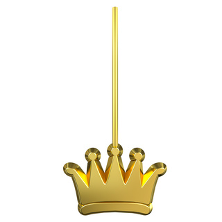 女神节质感海报模板_女王节王冠C4D精致金色金属挂饰