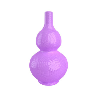紫色立体花瓶装饰
