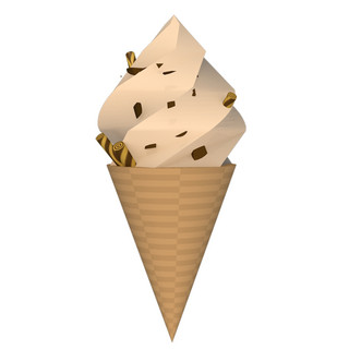 甜筒冰激凌海报模板_仿真巧克力冰淇淋