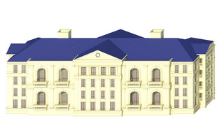 欧式房子海报模板_2.5D欧式建筑楼房