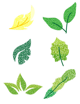 可商用图海报模板_手绘植物叶子可商用元素