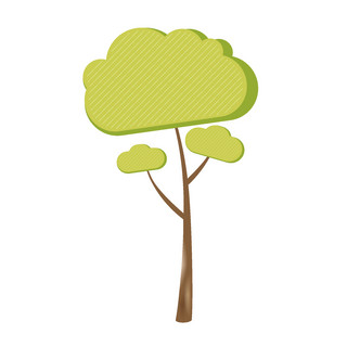 矢量创意树设计海报模板_创意树木可商用元素