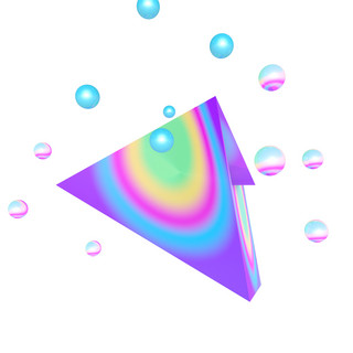 立体蒸汽波三角形