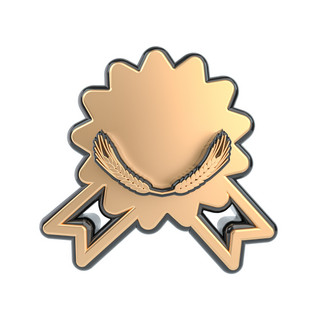 装饰徽章海报模板_C4D黑金质感徽章元素