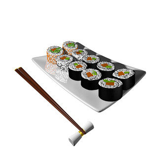 好好吃的样子海报模板_美味好吃的一盘寿司