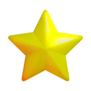 金色五角星立体