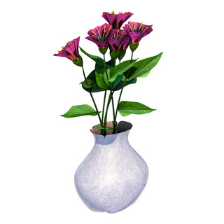 3D立体仿真写实花瓶