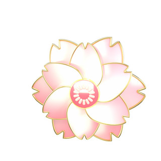 梅花花瓣装饰海报模板_中国风金色粉色花朵
