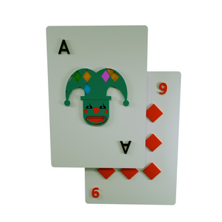 纸牌扑克牌方片9数字纸牌娱乐扑克牌卡通扑克