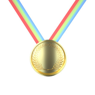 3D立体金色奖牌