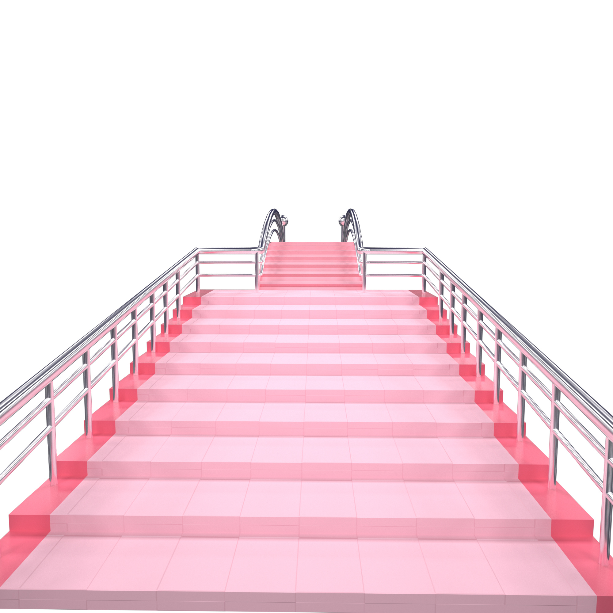 粉色栏杆立体台阶图片