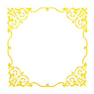 金色边框质感海报模板_C4D立体复古欧式边框