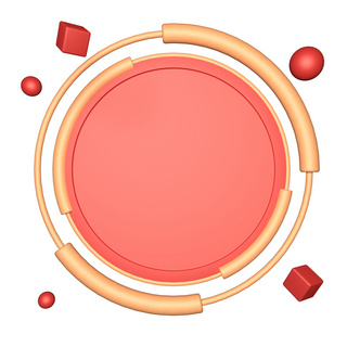 情人节4CD金色背景圆盘标题背景免抠图