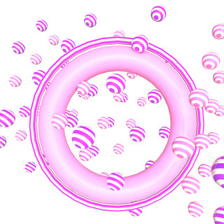 粉色圆球装饰图案
