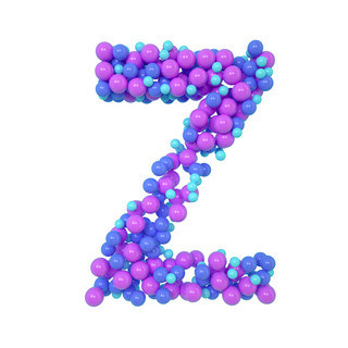 C4D气球立体字母Z元素