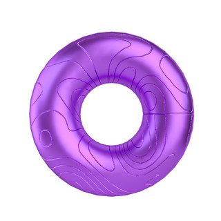 紫色金属质感花纹圆环装饰